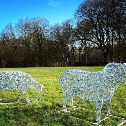 Ram Sheep Scultpure Flock