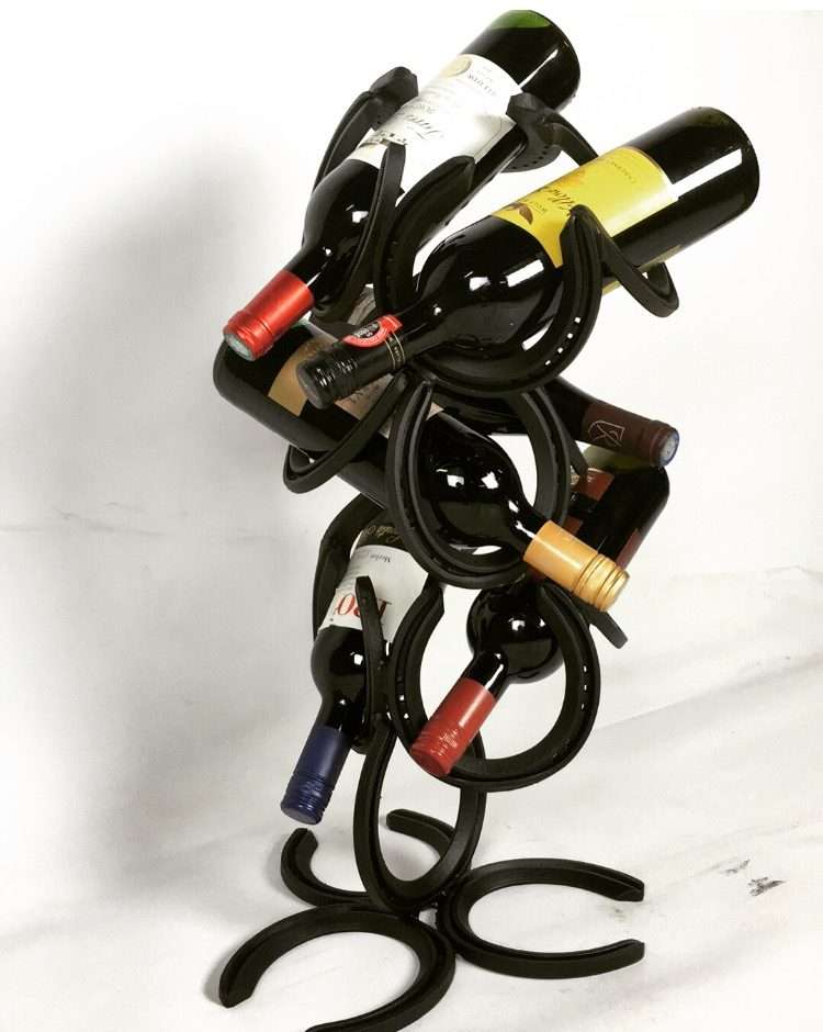 Horseshoe Wine Bottle Holder