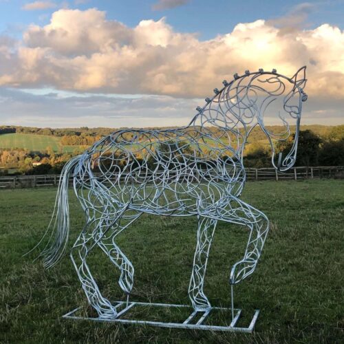 Life Size Perfecting Piaffe Dressage Horse