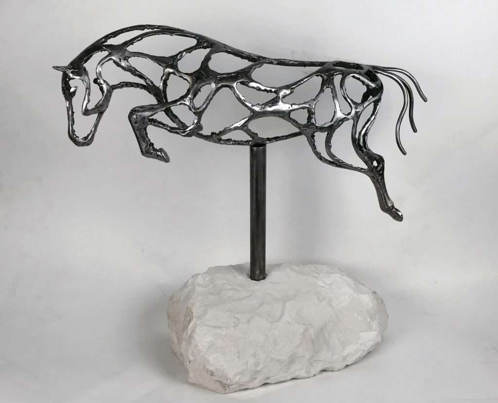 Abstract Jumping Horse Design