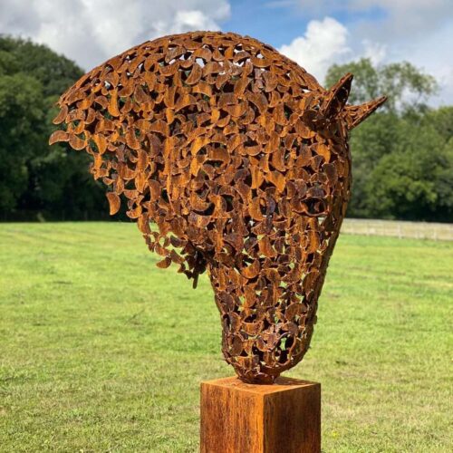 Rustic Brass Horse Head