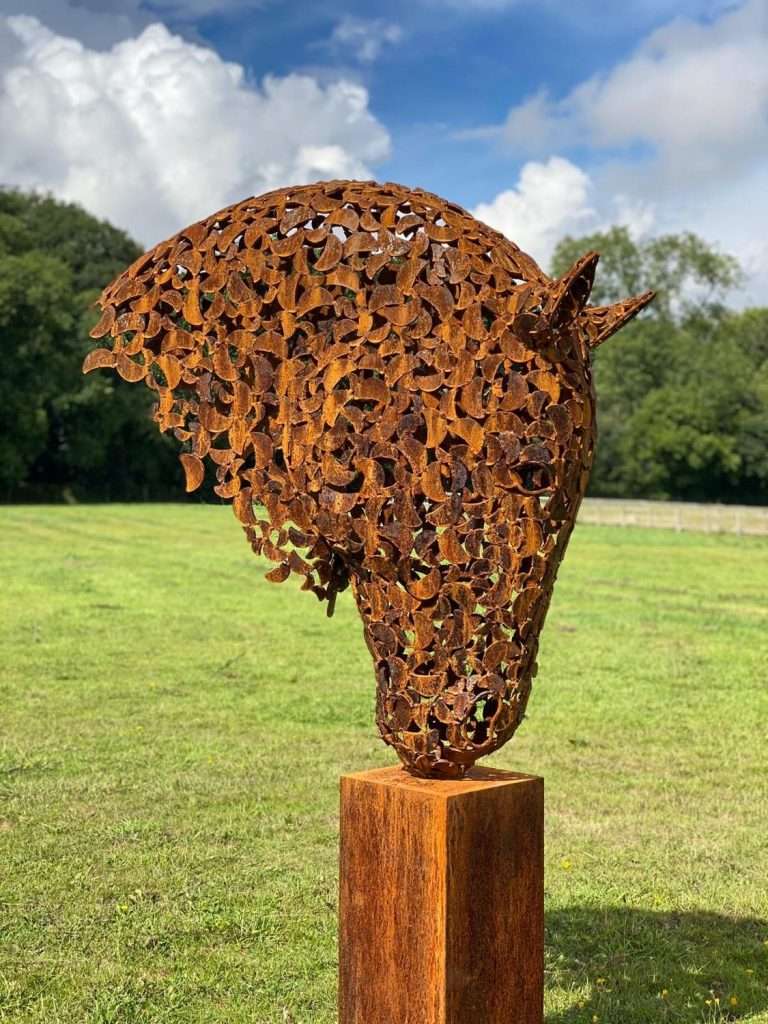 Rustic Brass Horse Head