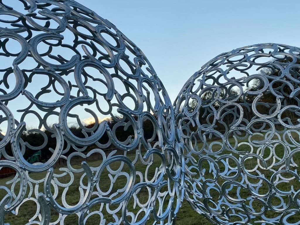Horse Shoe Sphere Sculpture