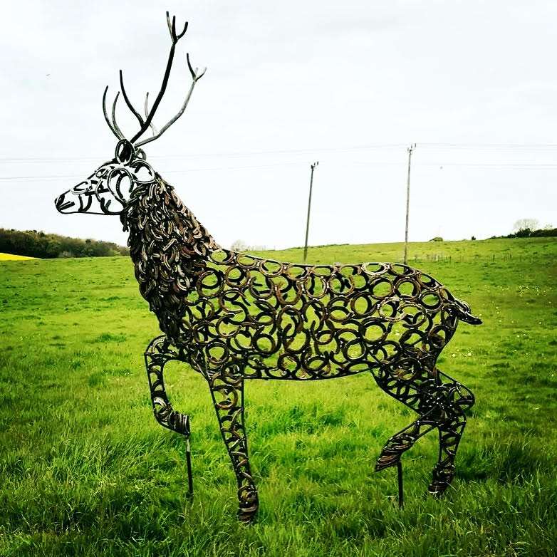 Stag Running In Field