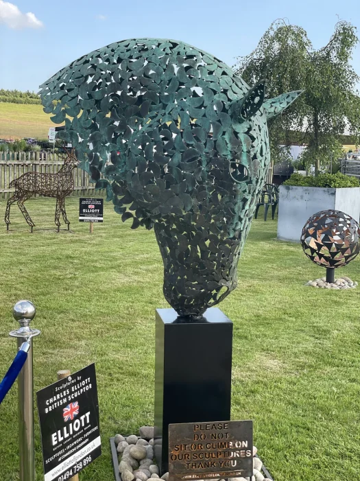 Green Horse Head At Showroom