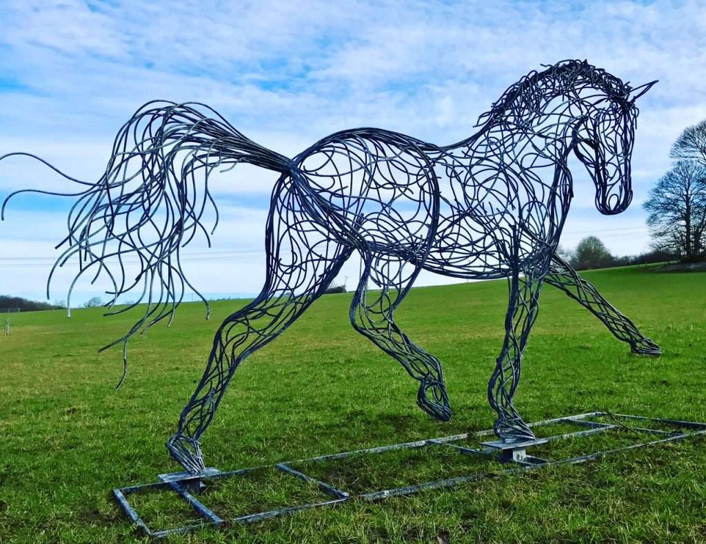Horse Sculpture Walking