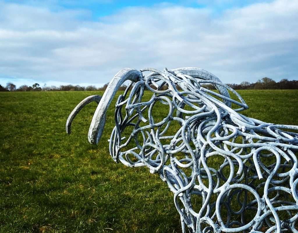 close up of Ram Sculpture