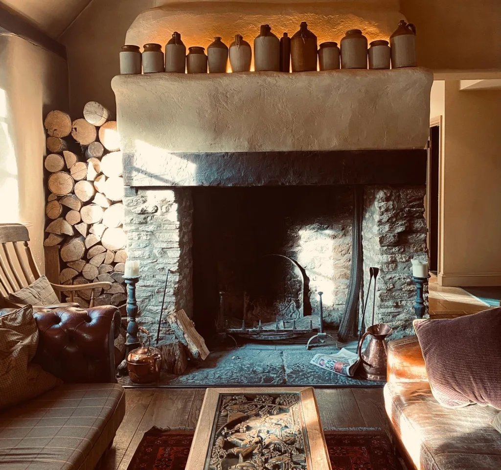 large fire place