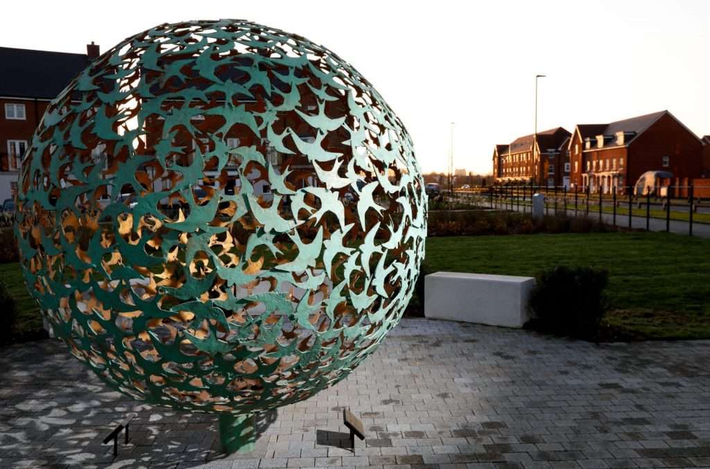 Image of a sphere sculpture