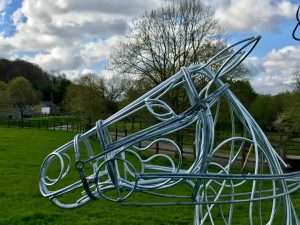 Galvanised Silver Wire Horse Head