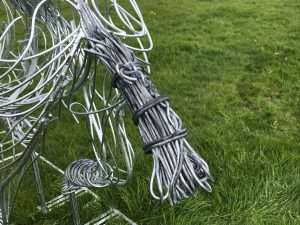 Horse and Jokey Playing Polo Sculpture Details
