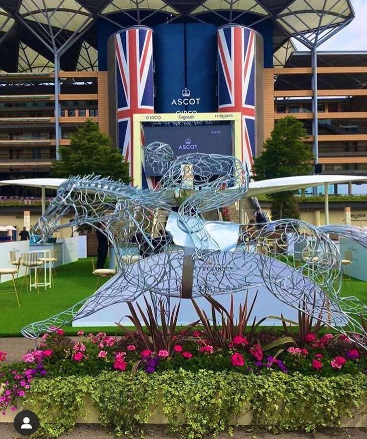 Image of a horse rider sculpture