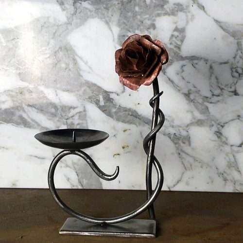 small flower and candle holder