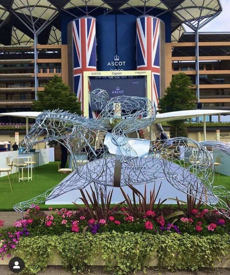 close up of ascot sculpture