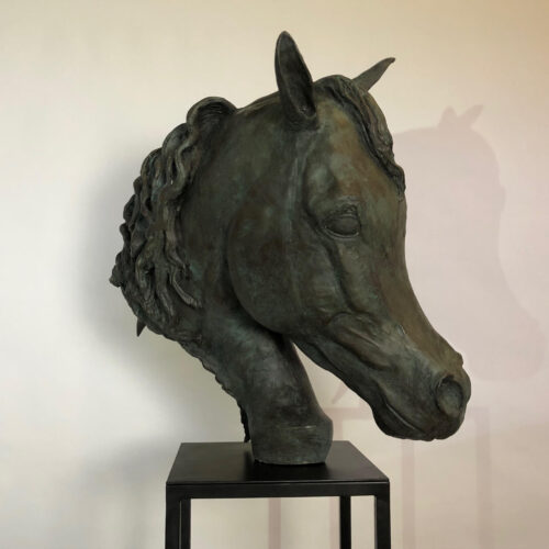 Arab Stallion Head 2018 Bronze Sculpture