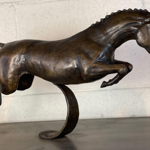Jumping Horse Bronze Sculpture
