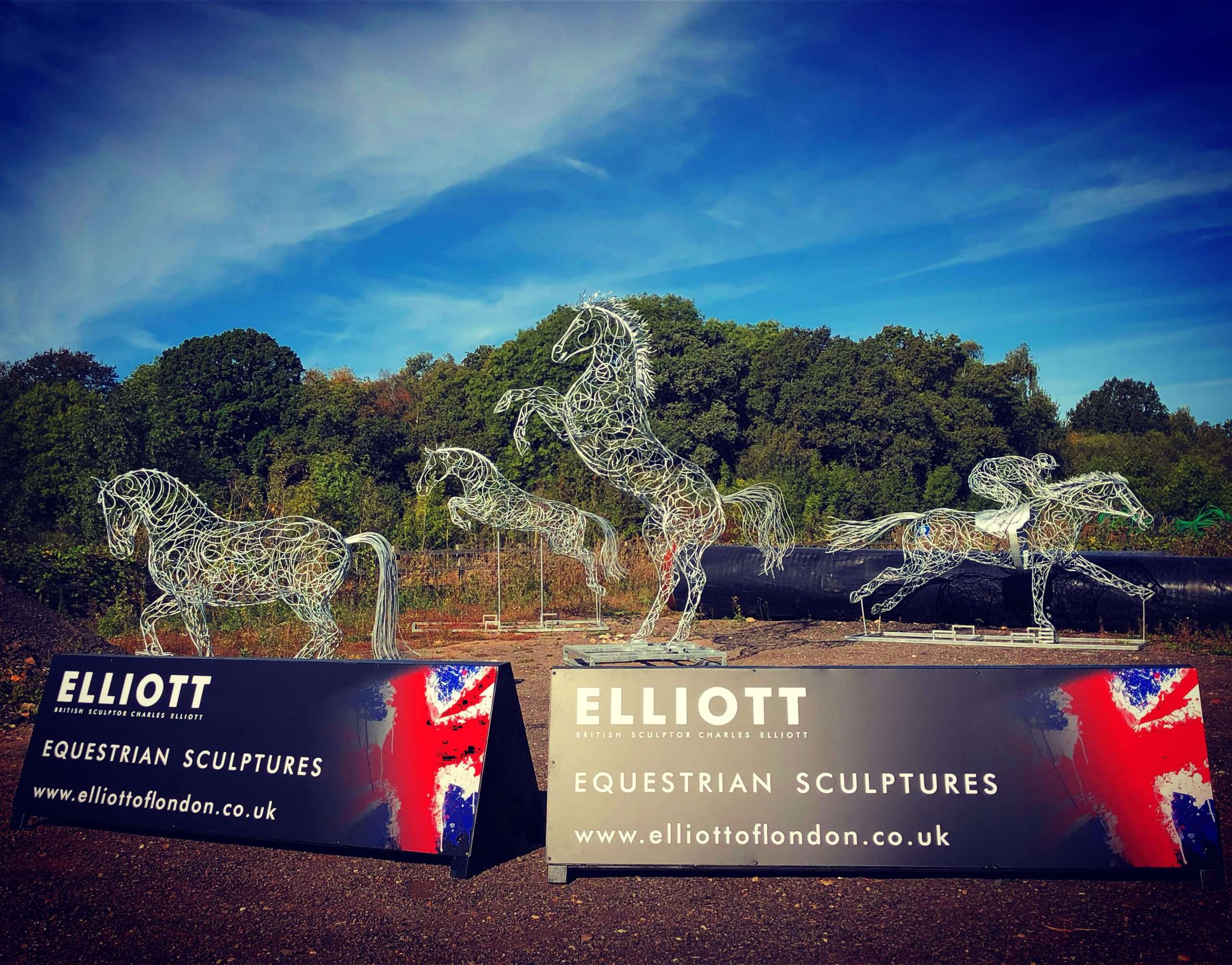 Equestrian sculptures