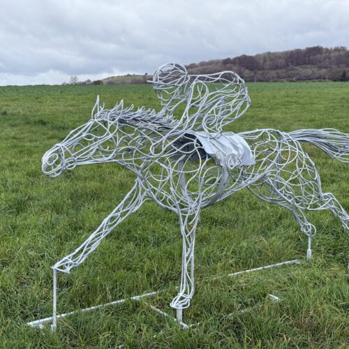Collonist II - Sir Winston Churchill Racehorse Sculpture