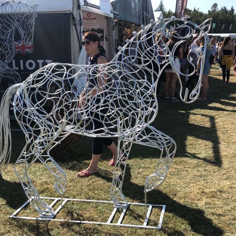Dressage Horse Sculpture At Festival