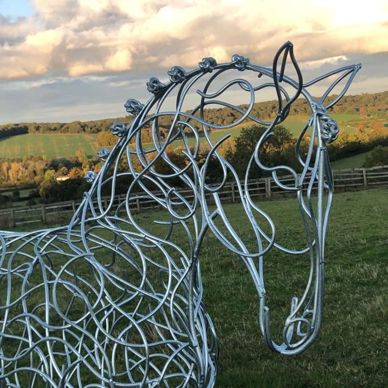 Dressage Horse Head Sculpture