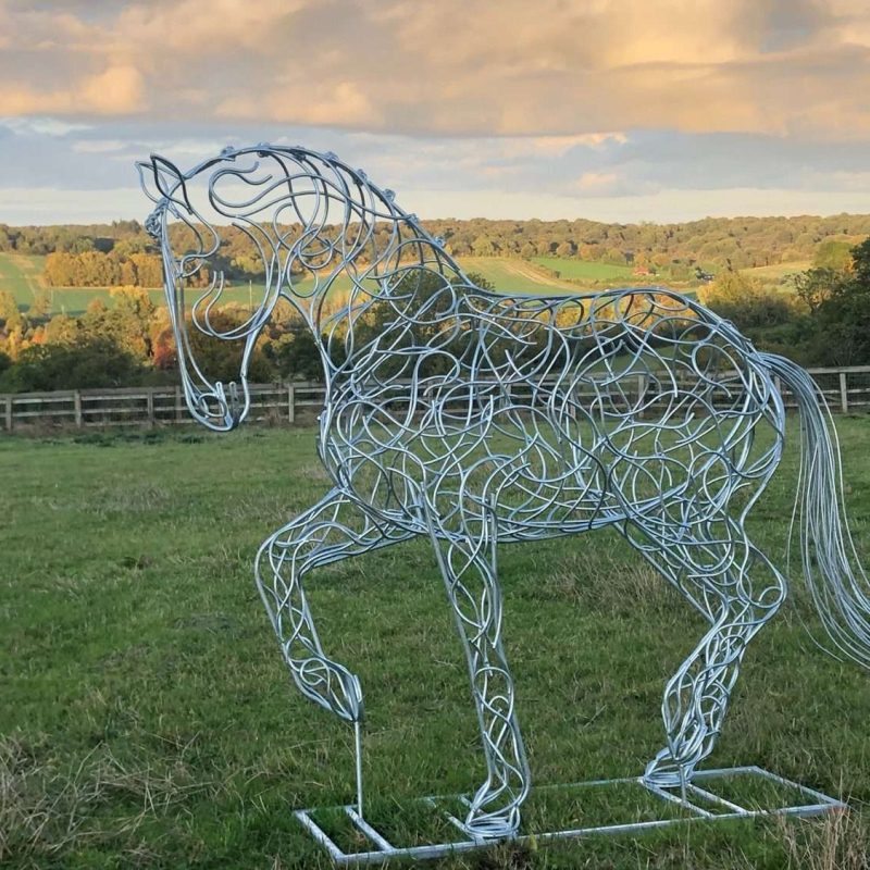 Intricate Dressage Horse Sculpture