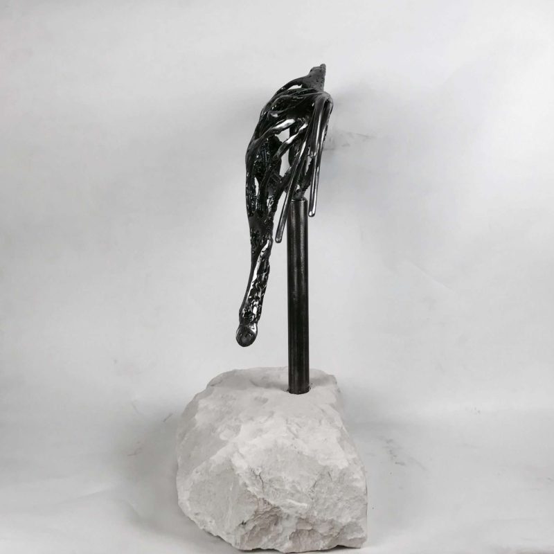 Back Of Abstract Jumping Horse Sculpture