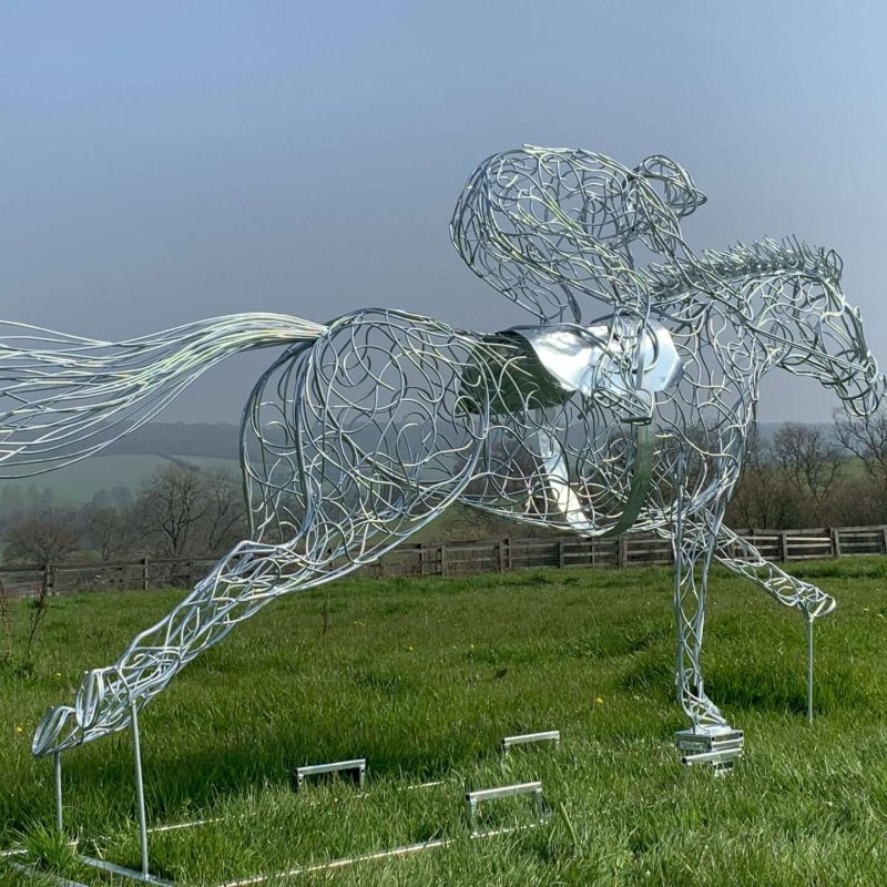 Galvanised Silver At Full Stretch Horse