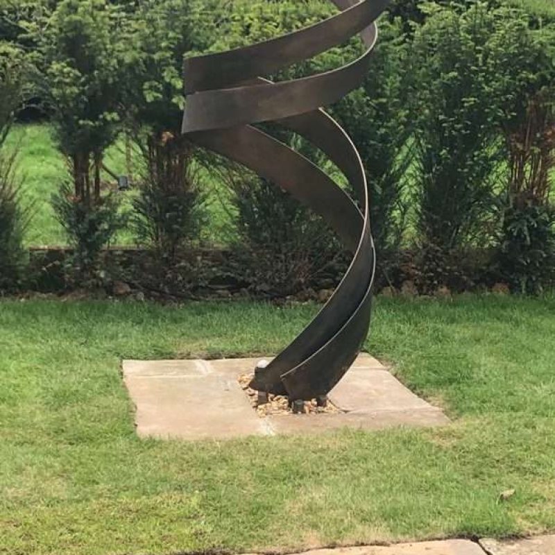 BRONZE PATINA SPIRAL M SCULPTURE