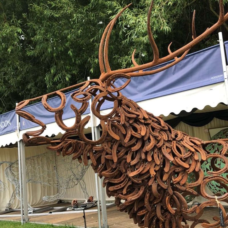 Rustic Bellowing Stag Sculpture