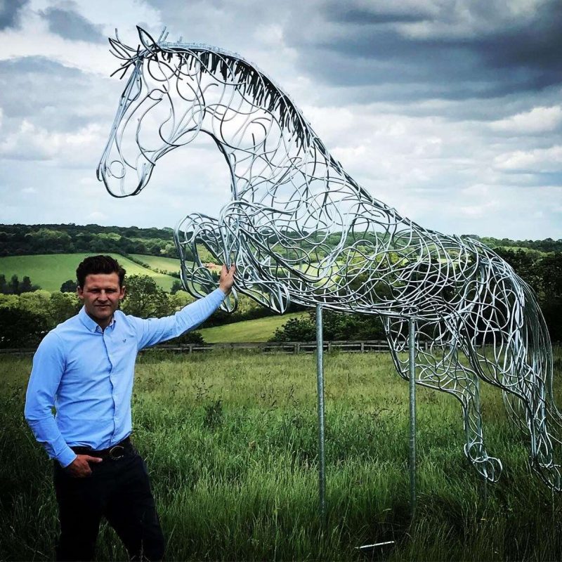 Charles Elliott With Blue Memory Jumping Horse