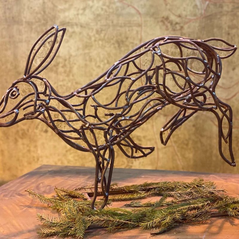 Bolting Hare Sculpture