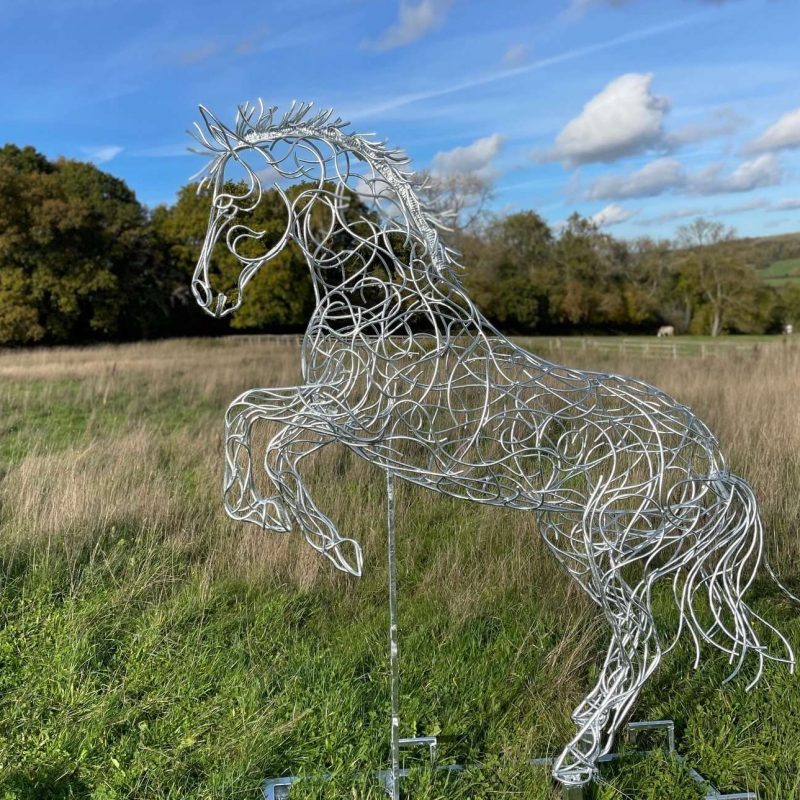 Rearing Horse Sculpture