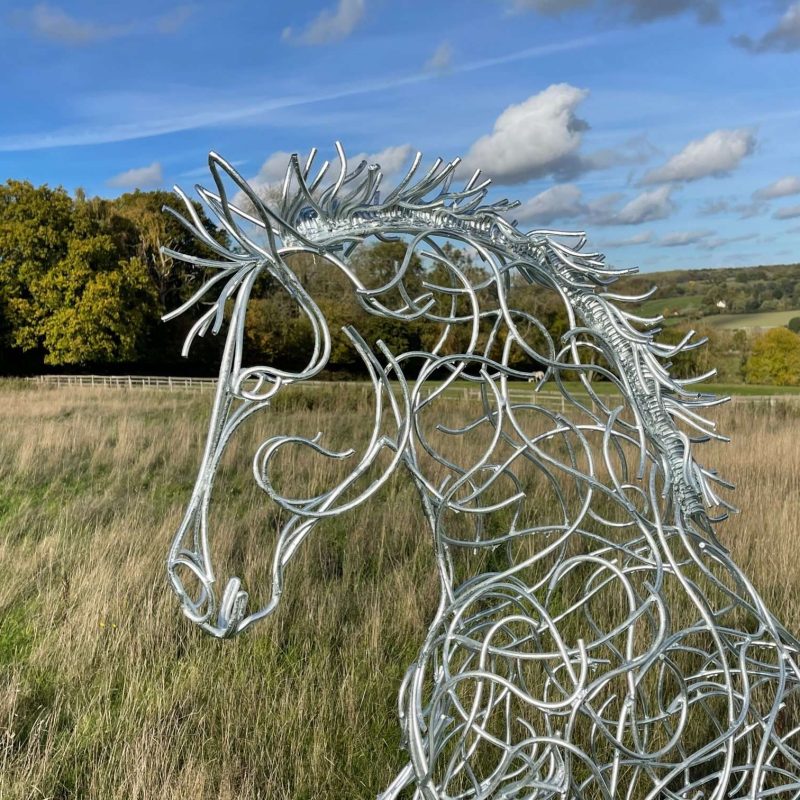 Rearing Horse Sculpture Head