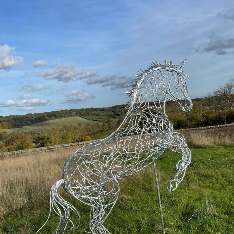 Rearing Horse Sculpture Full