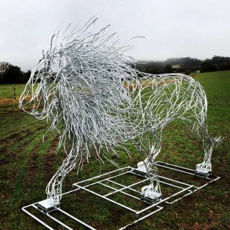 SILVER LION SCULPTURE gallery Charles Elliott Sculpture