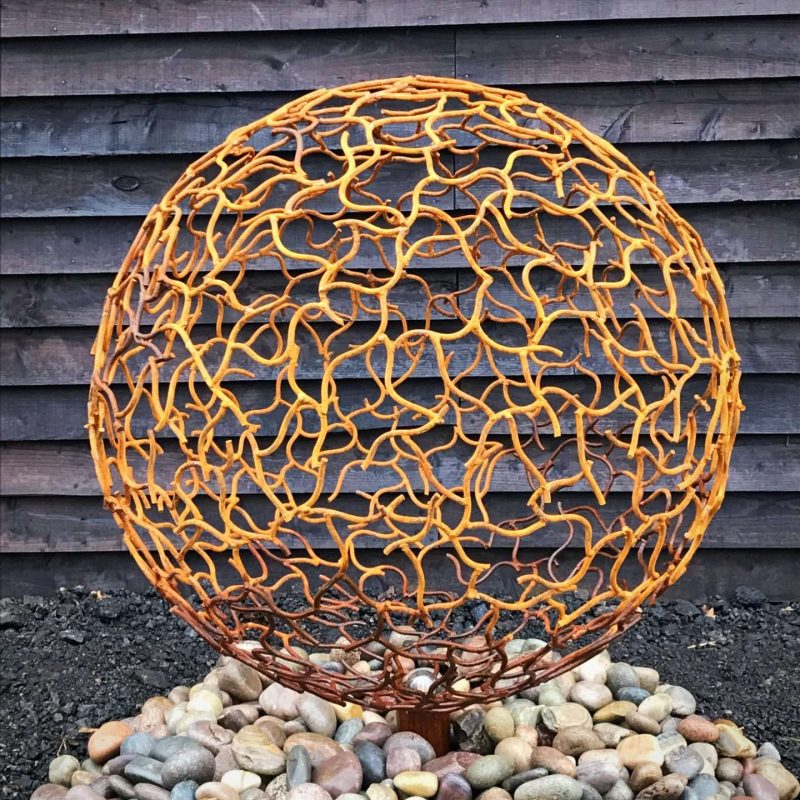 Rustic Sphere Sculpture