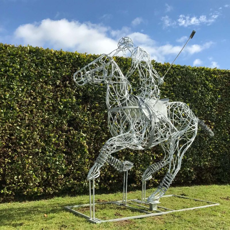 Silver Polo Pony Sculpture
