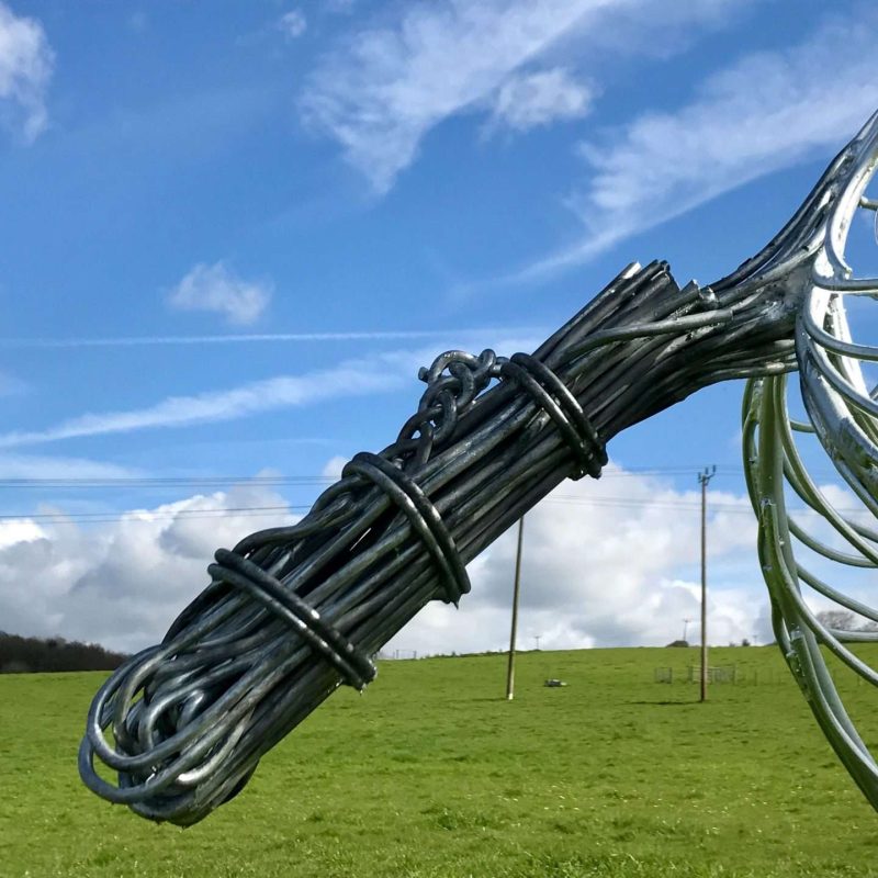 Abstract Silver Polo Pony Sculpture