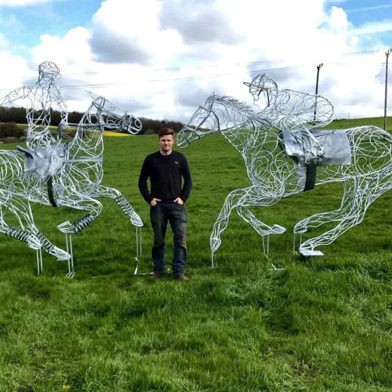 Two Polo Pony Sculptures