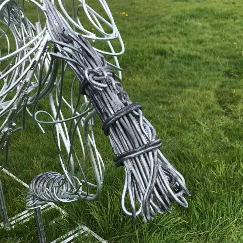 close up of Polo Pony Sculpture