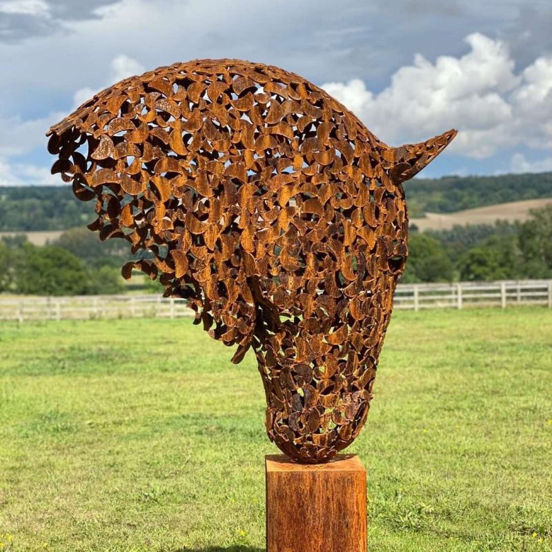 Back of Rustic Horse Head