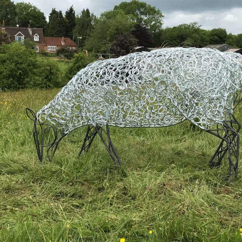 Close Up Of Sheep Sculpture