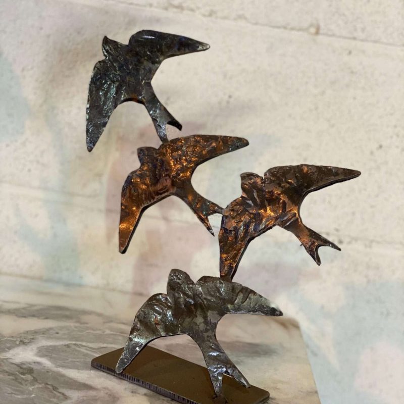Swifts in Flight Small sculpture