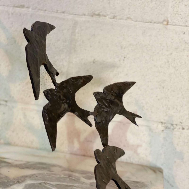 4 Swifts in Flight Sculpture