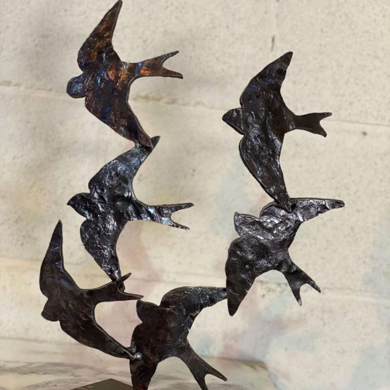 Swifts in Flight Sculpture