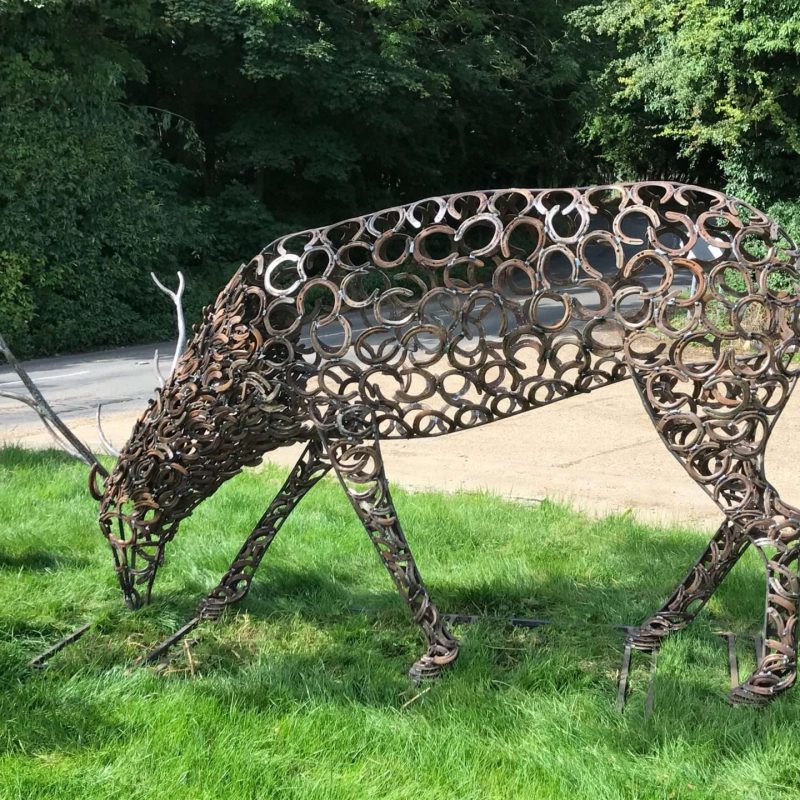 Upcycled Horseshoe Stag Sculpture