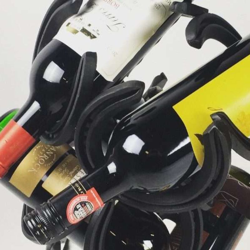 Horseshoe Wine Bottle Holder With Wine