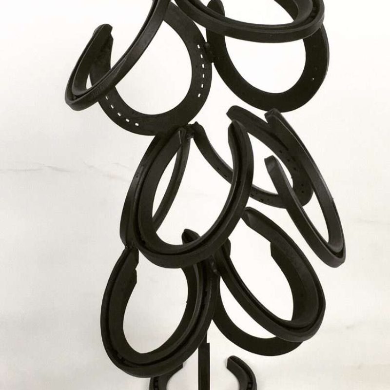 Empty Horseshoe Wine Bottle Holder