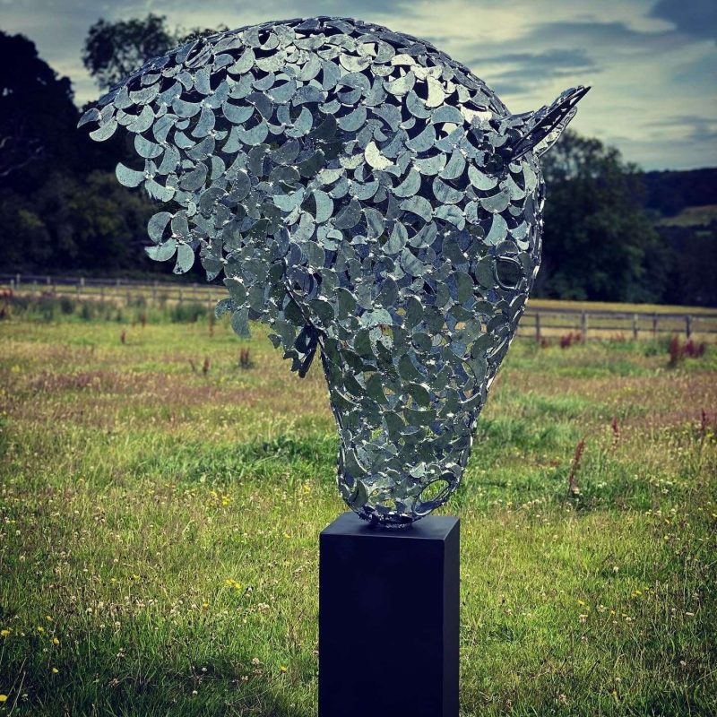 Detailed Silver Horse Head