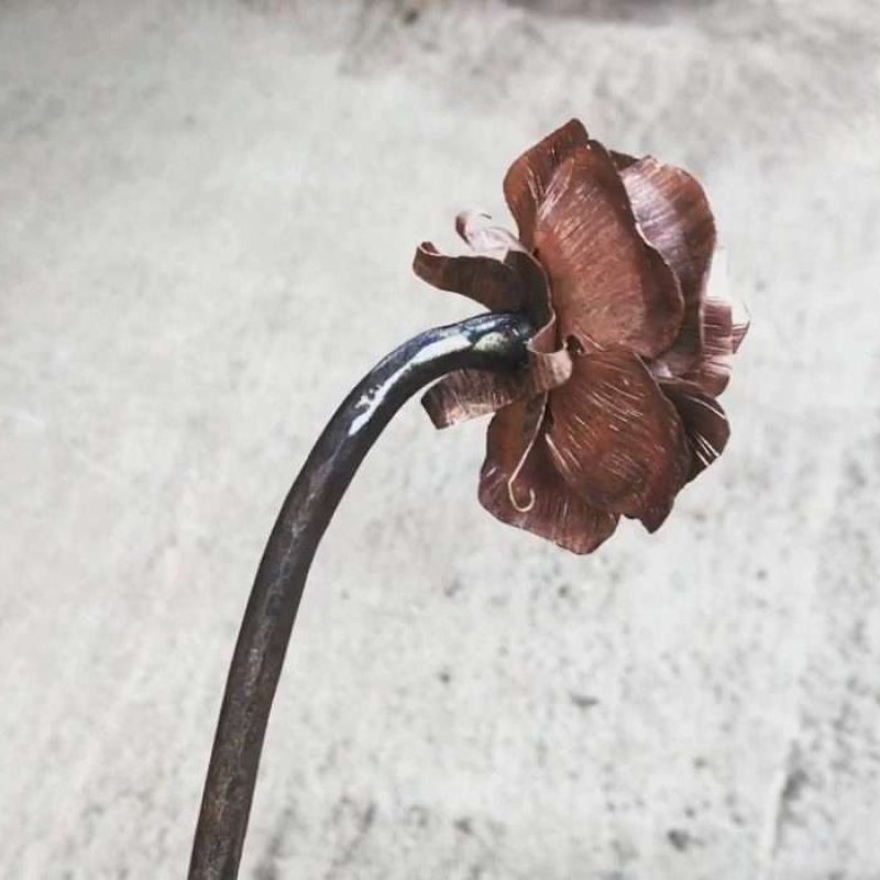 Handmade Copper Rose Flower Gift